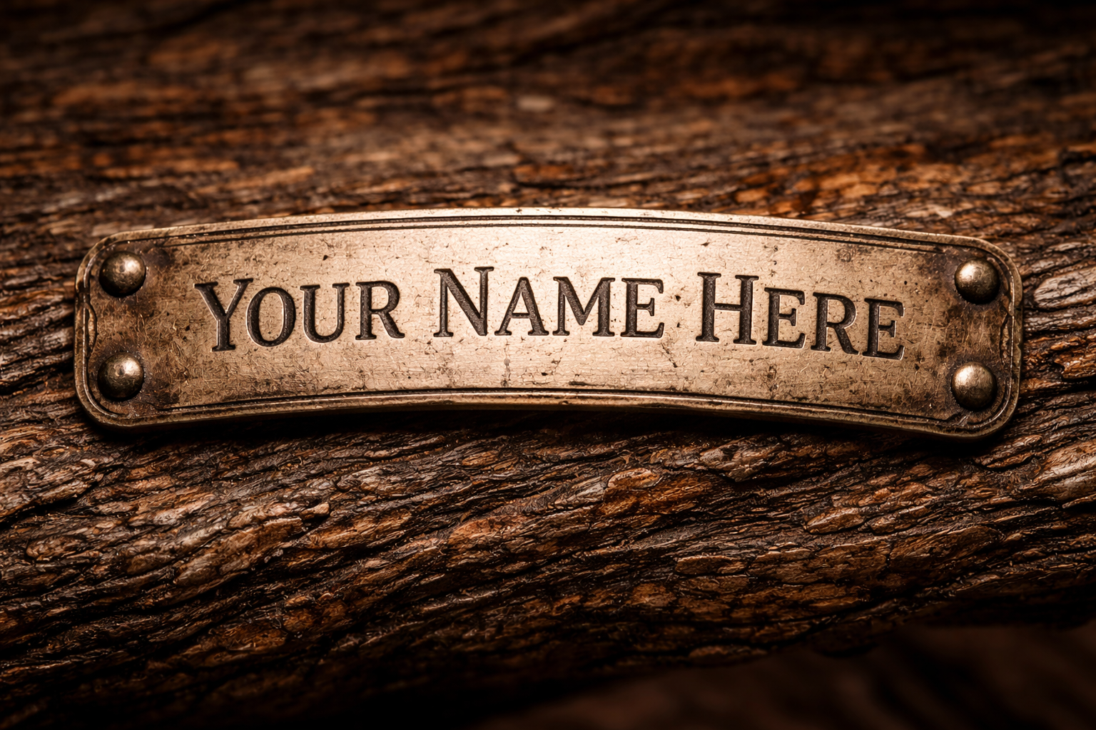 Engraved nameplate on the installation